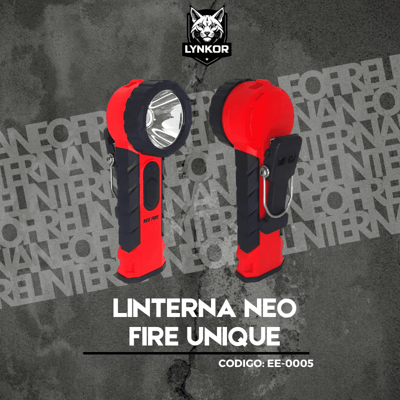 Linterna Neo Fire Led Unique Antiexplosiva Tipo Responder Blanco Naranja