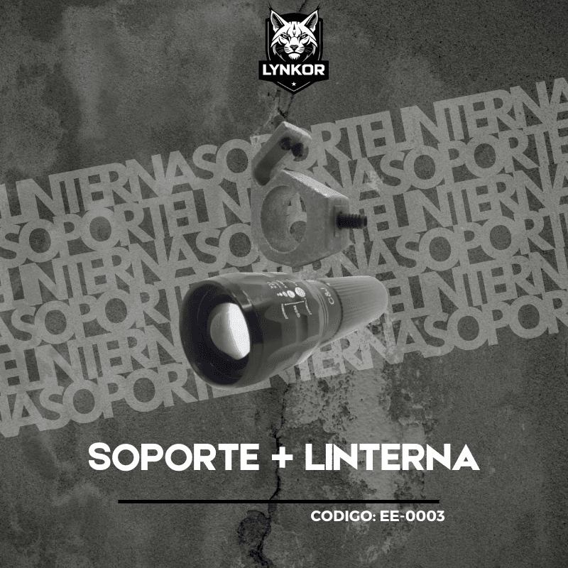Combo Soporte + Linterna Corta 1x Modo para Casco de Bomberos thumbnail 1