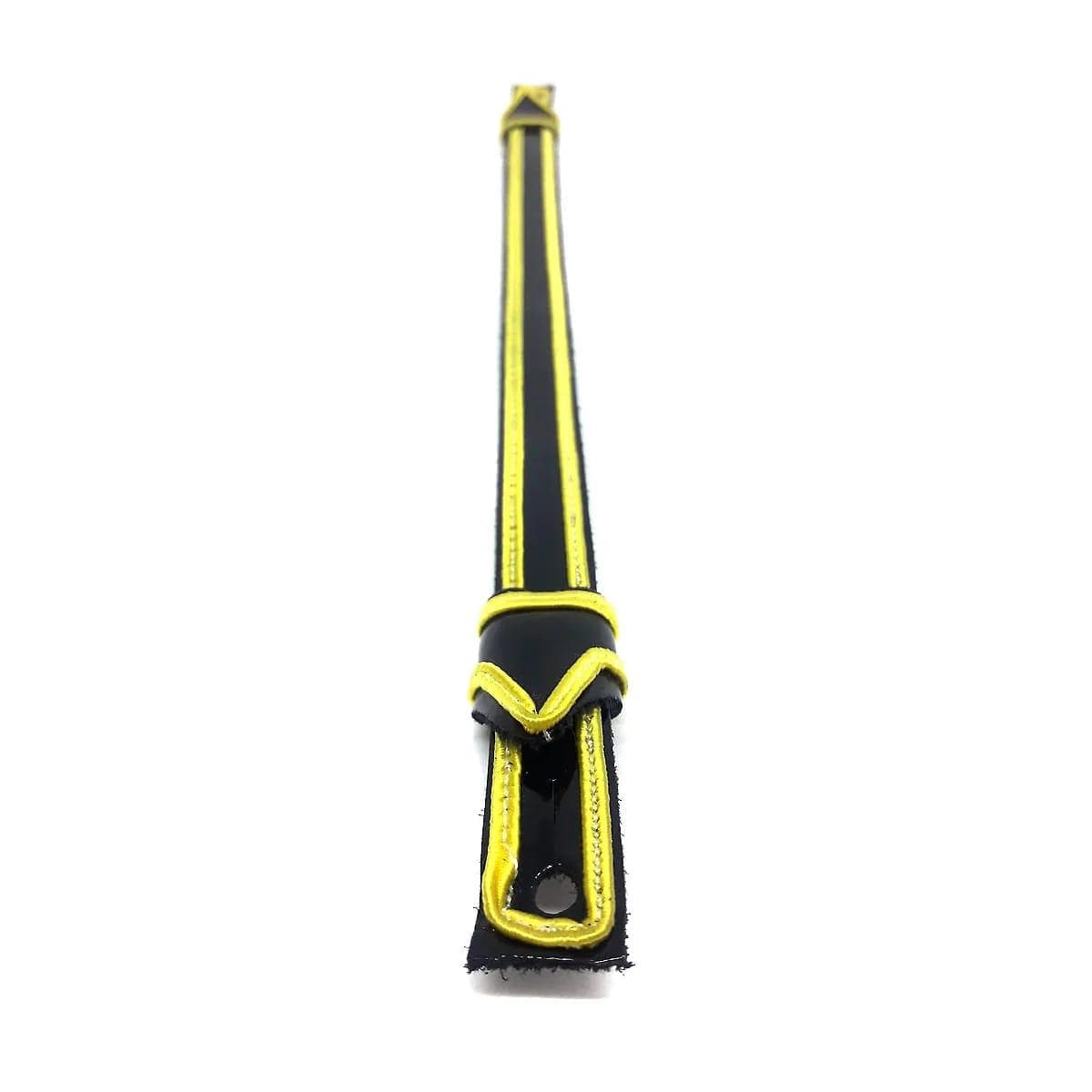 Barbijo Charol Negro Amarillo para Gorra de Gala