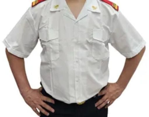 Camisa gala mangas cortas con atributo de bomberos  thumbnail 2